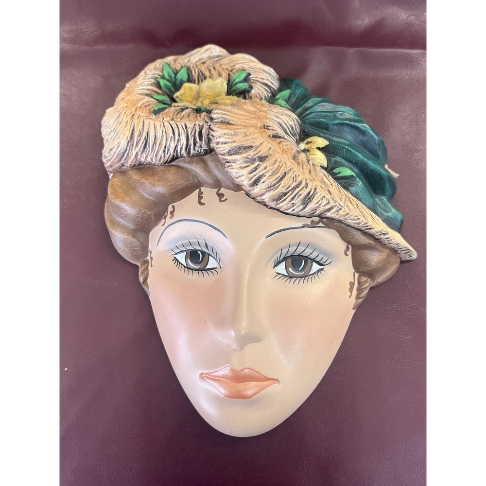Ceramic women decorative wall mask‎